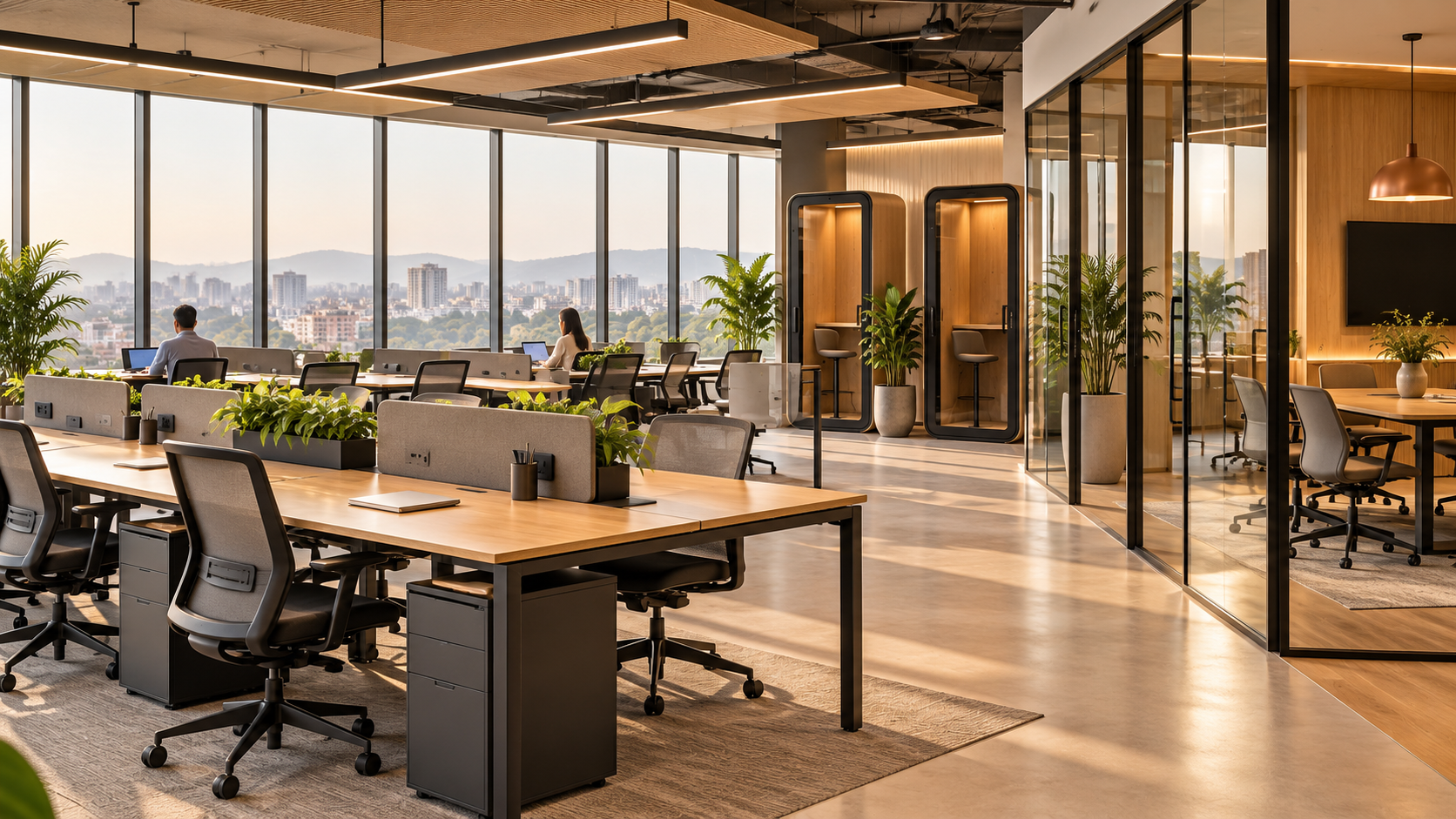 Team working in a managed coworking office space in Pune